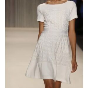 Tracy Reese fish net detail A line dress sz 0